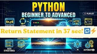 Python Return Statement in 37 sec! 🔁⚡ | Beginner Friendly! #coding #python #programming #learnpython