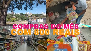 COMPRAS DO MÊS COM 800 REAIS PARA 8 PESSOAS | MOSTRAMOS O CENTRO DA CIDADE DE PATROCÍNIO MG