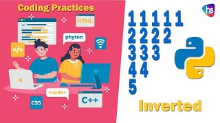 Inverted Number Pattern in Python | Python Pattern Programs | Inverted Number Pattern With Examples