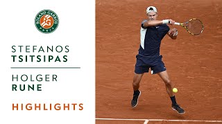 Stefanos Tsitsipas vs Holger Rune - Round 4 Highlights I Roland-Garros 2022