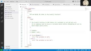 PHP and MySQL 20: What is the isset() function?