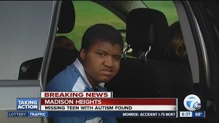 Missing autistic teen found safe