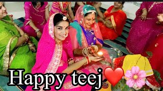 Happy teej everyone/ Satudi or kajri teej pooja/ Chetan and Monika Asopa