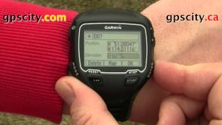 Marking a Waypoint on the Garmin Forerunner 910XT with GPS City
