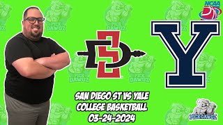 San Diego State vs Yale 3/24/24 Free College Basketball Picks and Predictions  | March Madness