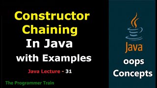 Constructor Chaining in Java with Example | Java Lecture - 31 | #javainterview#constructor#interview