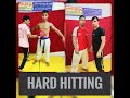 hard hitting  martial arts trining of body ro face