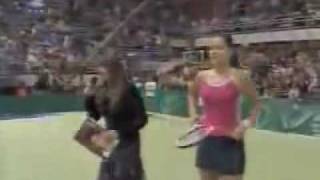 Ana Ivanovic defeats Novak Djokovic Exhibition Match in Serbia