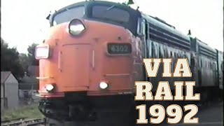 LAST RAILWAY TRIP VIA Rail employee Jake Madarash in Northern Manitoba - 27 August 1992