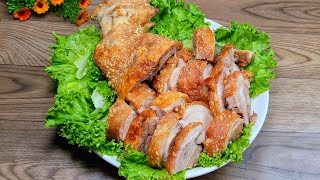CHÂN GIÒ HEO CHIÊN GIÒN bên ngoài mềm ngọt bên trong món ăn ngon dễ làm tại nhà - @TÚLÊMIỀNTÂY