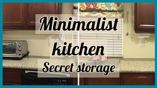 MINIMALIST KITCHEN | clutter free counters | storage tip