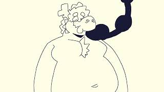 Fat furry weight gain animation