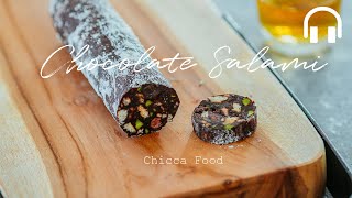 【ASMR】サラミのかたちのイタリアのお菓子・チョコレートサラミ Italian Chocolate Salami Recipe | Chicca Food