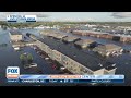 train bridge in north sioux city sd over big sioux river collapses with the flooding