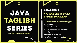 Boolean Data Type - Java Taglish Series For Absolute Beginners | PATutorials