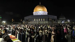 An increase in the number of people at Fajr at Al Aqsa Mosque before Ramadan