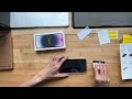 unboxing install iphone 14 pro max rhinoshield crashguard nx lavender 3d impact protector