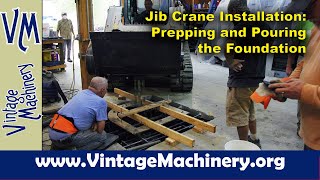 Jib Crane Installation: Cutting out the Slab and Pouring a Reinforced Foundation
