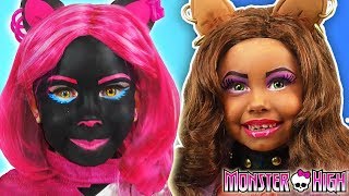 Kids Makeup Monster High Compilation Alisa Play with Dolls & makes Cosplay with Colors Paints