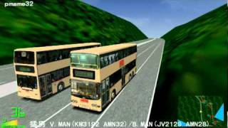 mm2 遊車河 (364)  KMB Man 24.310  V.MAN KM3192 AMN32 \u0026 B.MAN JV2129 AMN28 68m  搞笑碌車