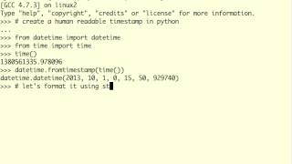 Python Tutorial - Human Readable Timestamp