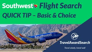 Southwest Flight Search - Finding Basic and Choice Fares
