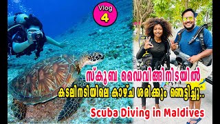 സ്കൂബ ഡൈവിങ്ങിനിടയിൽ കടലിനടിയിലെ കാഴ്ച ശരിക്കും ഞെട്ടിച്ചു | Scuba Diving in Maldives | Thrilling