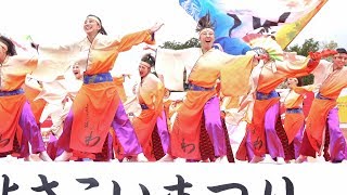 [4K] よさこい連「わ」　篠山よさこいまつり 2018 (中央)