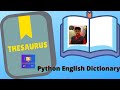 English Dictionary Project using Python and .json file