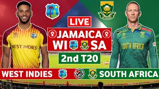 West Indies vs South Africa 2nd T20 Live Scores | WI vs SA 2nd T20 Live Scores & Commentary