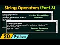 String Operators in Python (Part 3)