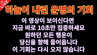 [라이브🎶] 하늘이 내린 운명의 기회입니다, 10초만 집중하세요, 이 기회는 다시 오지 않습니다 #행운음악 #명상음악 #불교음악 #반야심경