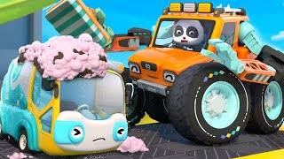 Stinky Monster Truck Song | Car Wash Song | Car Cartoon | Kids Songs | BabyBus - Cars World