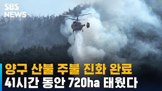 양구 산불 주불 진화 완료…41시간 동안 720ha 태웠다 / SBS