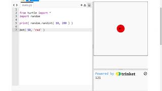 Python Turtle - Picking a RANDOM number