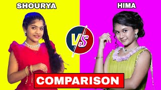 Hima V/S Shourya Comparison Video || Age, Cars, Family, School, Salary, Friends, Remuneration