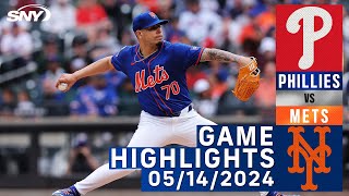 Mets vs Phillies (5/14/2024) | NY Mets Highlights | SNY