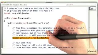 Throwing a Die - Intro to Java Programming