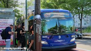 MTA New York City Bus: 2021 New Flyer XDE40 Xcelsior HEV 9545 on the Q29 Bus (Post-Redesign).