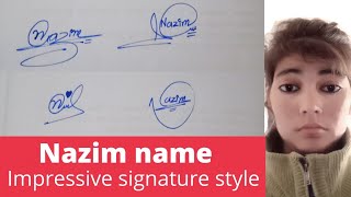 Nazim name signature#easy signature tips#name signature with arooj