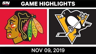 NHL Highlights | Blackhawks vs. Penguins – Nov. 9, 2019