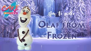 CAKE NATION | How To Make A Olaf Frozen 2 Fondant Fondant Cake Topper