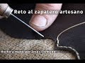 Zapato artesanal de cuero y saco de café, hecho a mano por Jesus chimeno