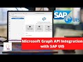Microsoft Graph API Integration with SAP UI5