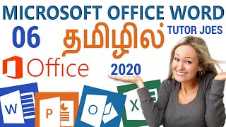 References Menu Microsoft Office Word தமிழில்  Microsoft Office Word கற்றுக்கொள்ள | Part -6