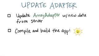 Update the Adapter - Developing Android Apps