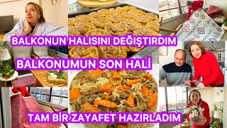 BIRAKMAK İSTEMİYORUM🥹YENİ BALKON HALIM❌YENİ BALKON DEKORASYONUM❌ZİYAFET HAZIRLADIM🤌🏼KAHVALTIMIZ 🥰