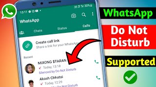 Silenced by Do not Disturb Update | WhatsApp New Update 2022 | Silenced by Do Not Disturb #whatsapp