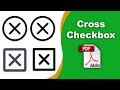 How to add a cross symbol check box in pdf (Prepare Form) using Adobe Acrobat Pro DC