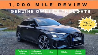 NEW AUDI A3 2022 REVIEW | HONEST REVIEW | GENUINE OWNER | 1000 MILES | EDITION 1 | 35TFSI S-TRONIC